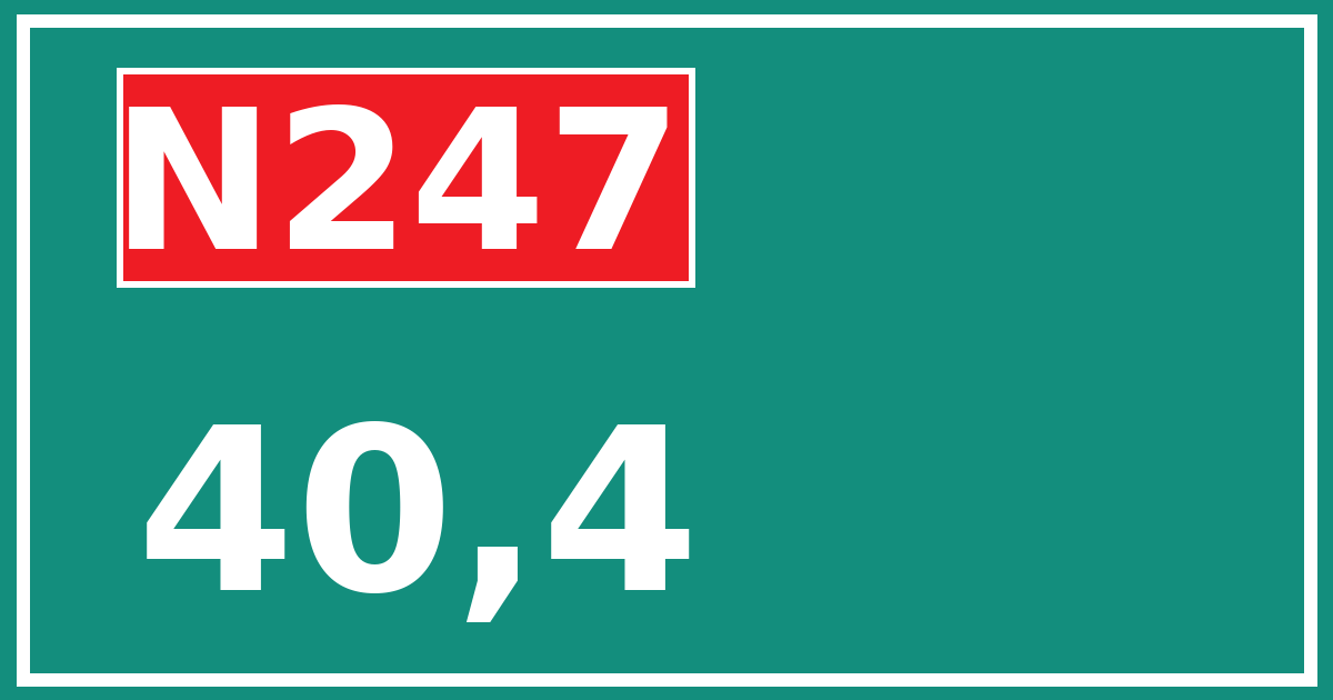 Hectometerbord N247 40,4