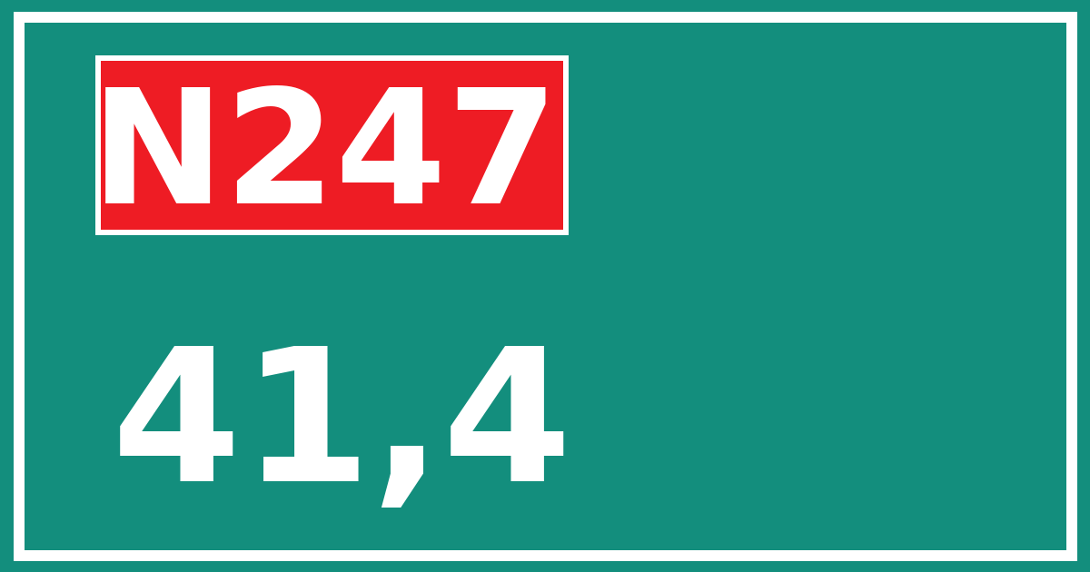 Hectometerbord N247 41,4
