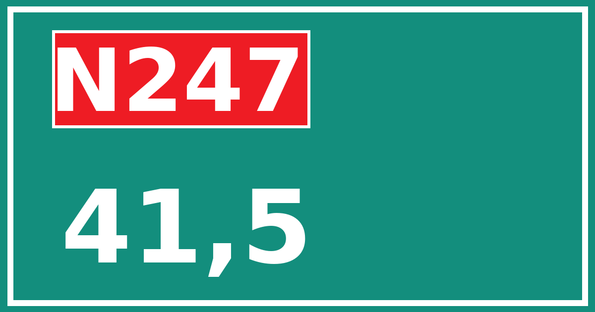 Hectometerbord N247 41,5