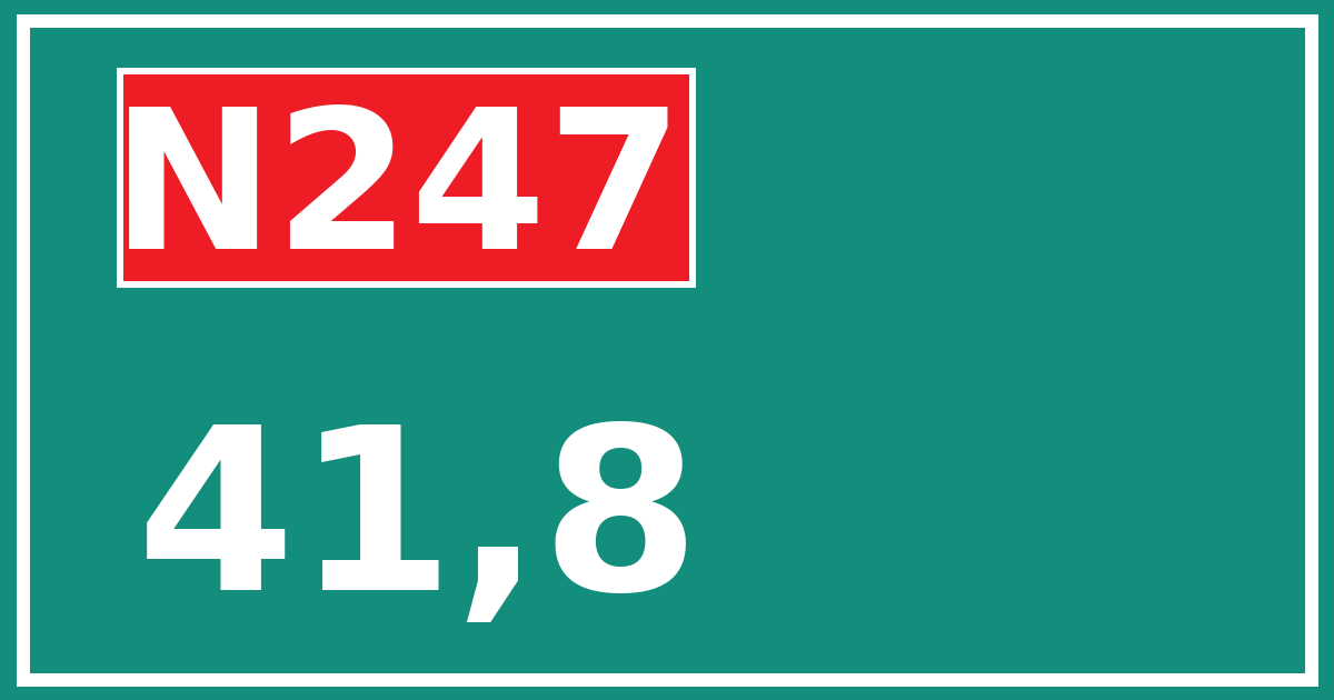 Hectometerbord N247 41,8