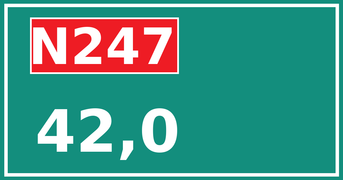 Hectometerbord N247 42,0