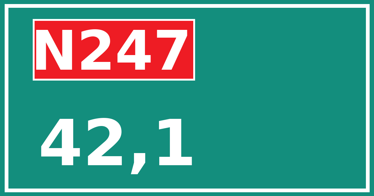 Hectometerbord N247 42,1