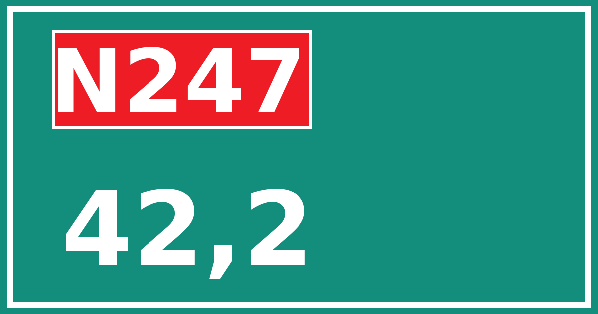 Hectometerbord N247 42,2