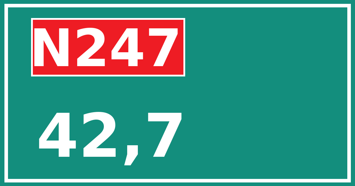 Hectometerbord N247 42,7