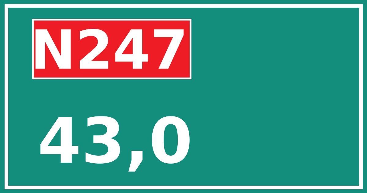 Hectometerbord N247 43,0
