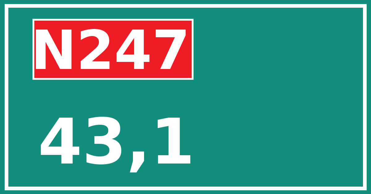 Hectometerbord N247 43,1