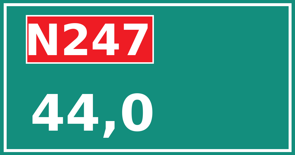 Hectometerbord N247 44,0