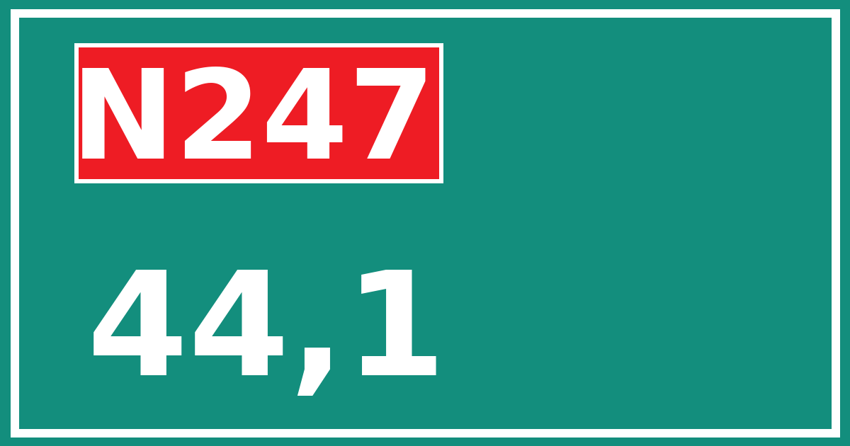 Hectometerbord N247 44,1