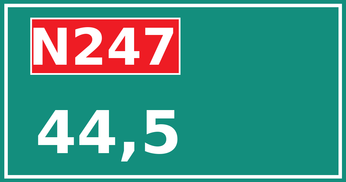 Hectometerbord N247 44,5