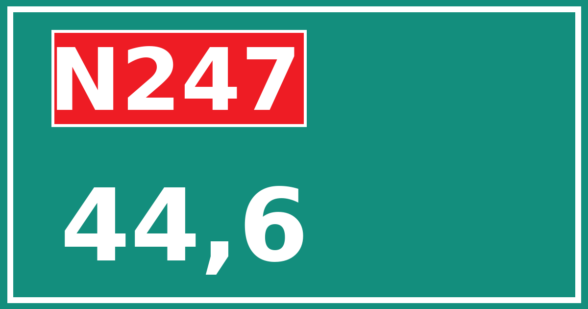 Hectometerbord N247 44,6