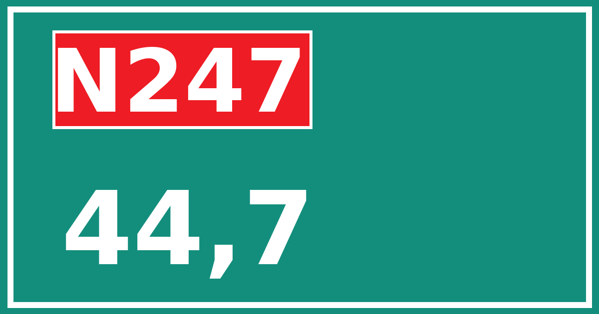 Hectometerbord N247 44,7
