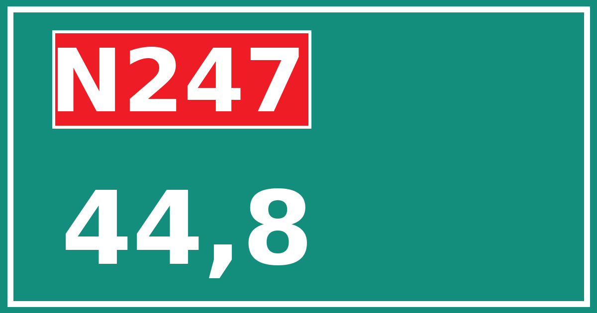 Hectometerbord N247 44,8