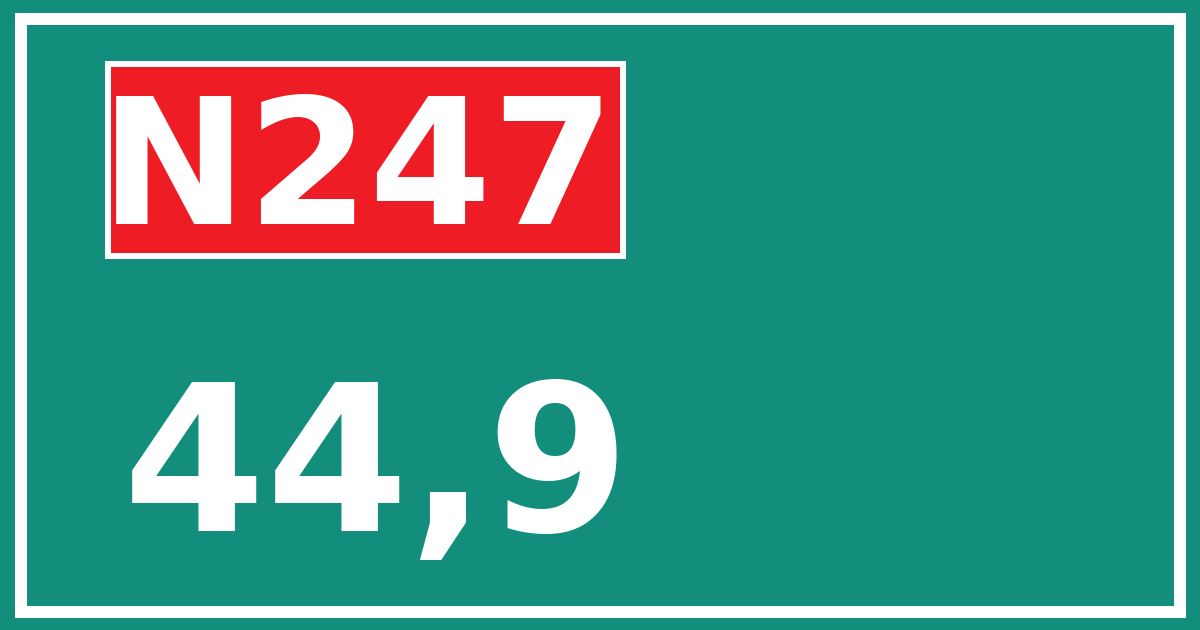 Hectometerbord N247 44,9