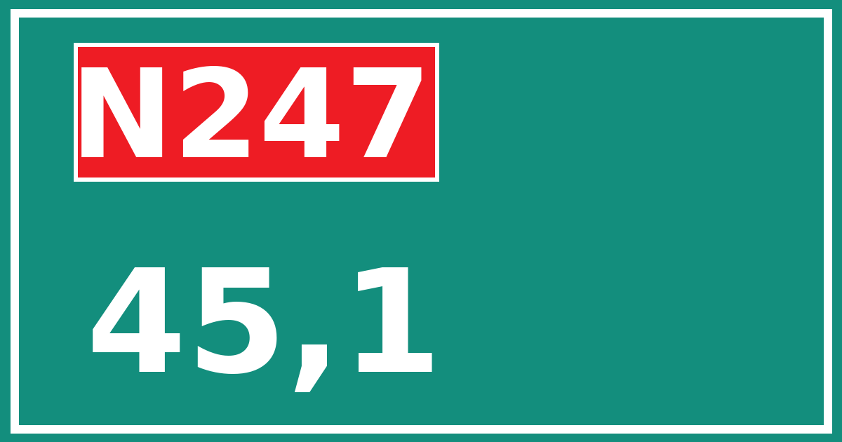 Hectometerbord N247 45,1