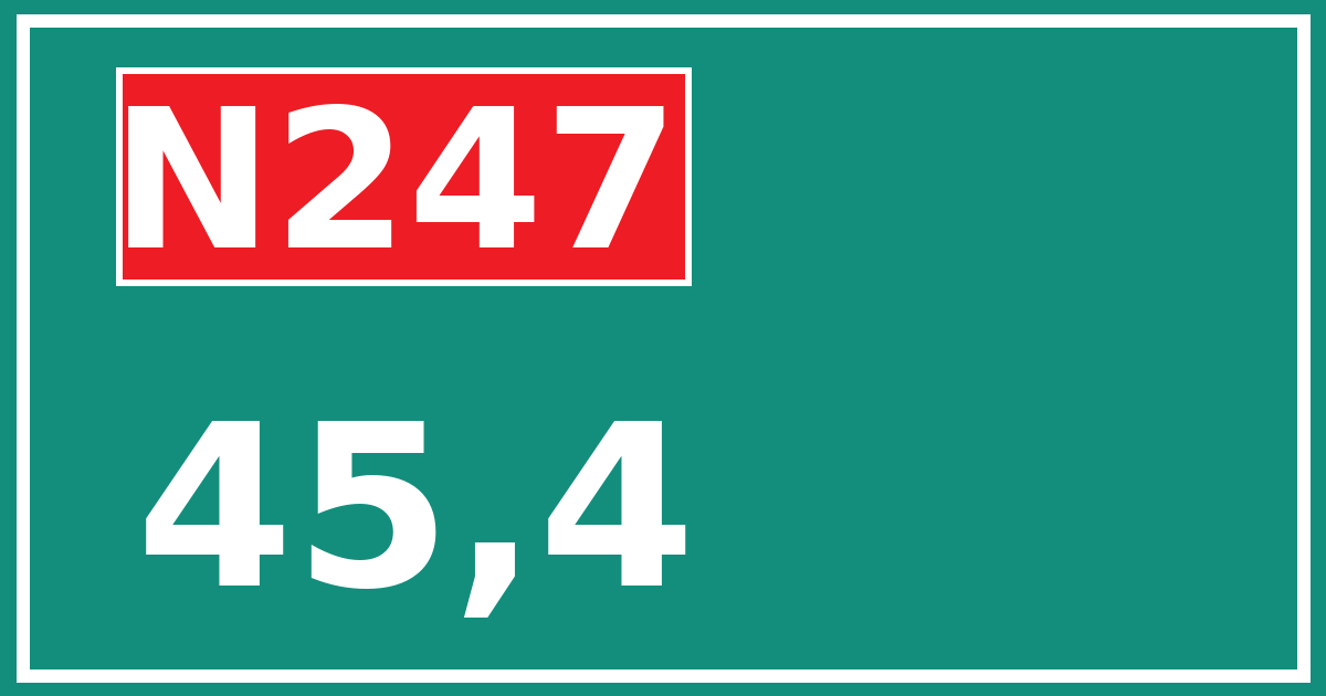 Hectometerbord N247 45,4