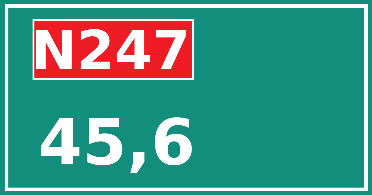 Hectometerbord N247 45,6
