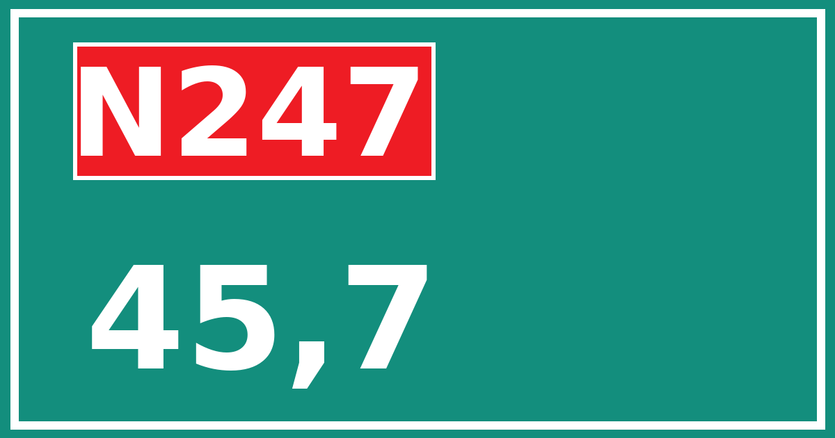 Hectometerbord N247 45,7
