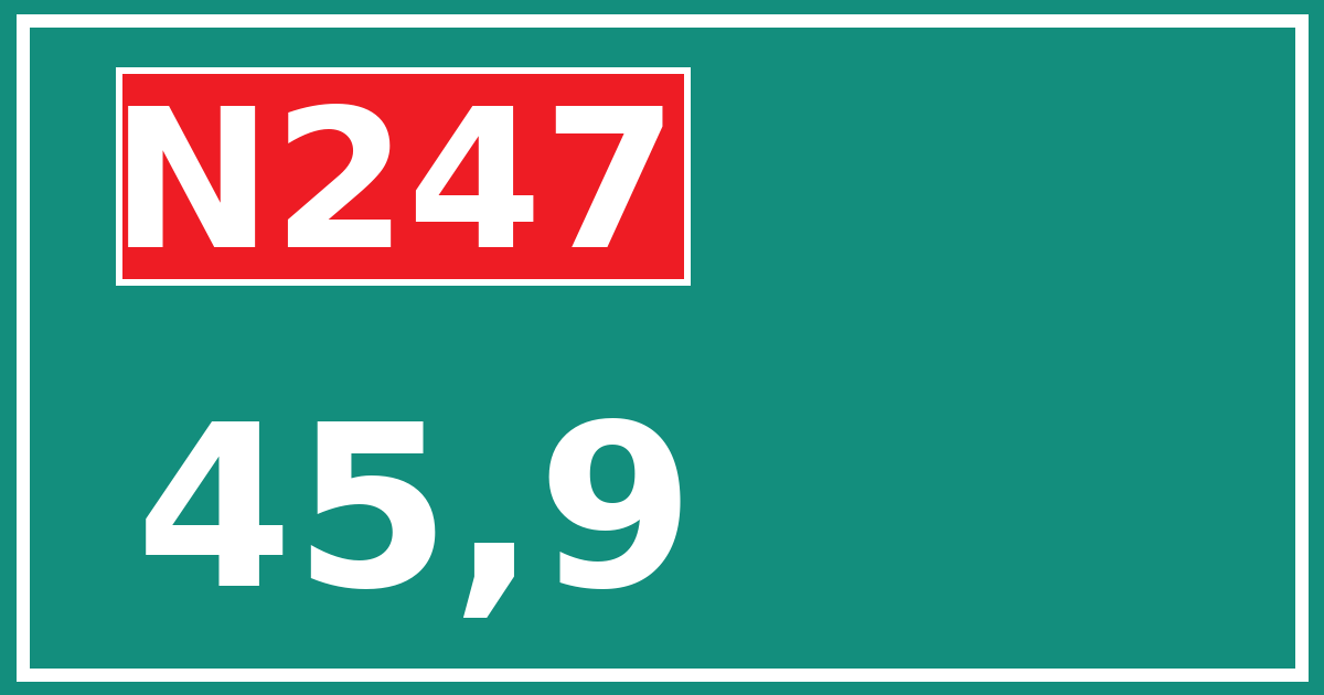 Hectometerbord N247 45,9