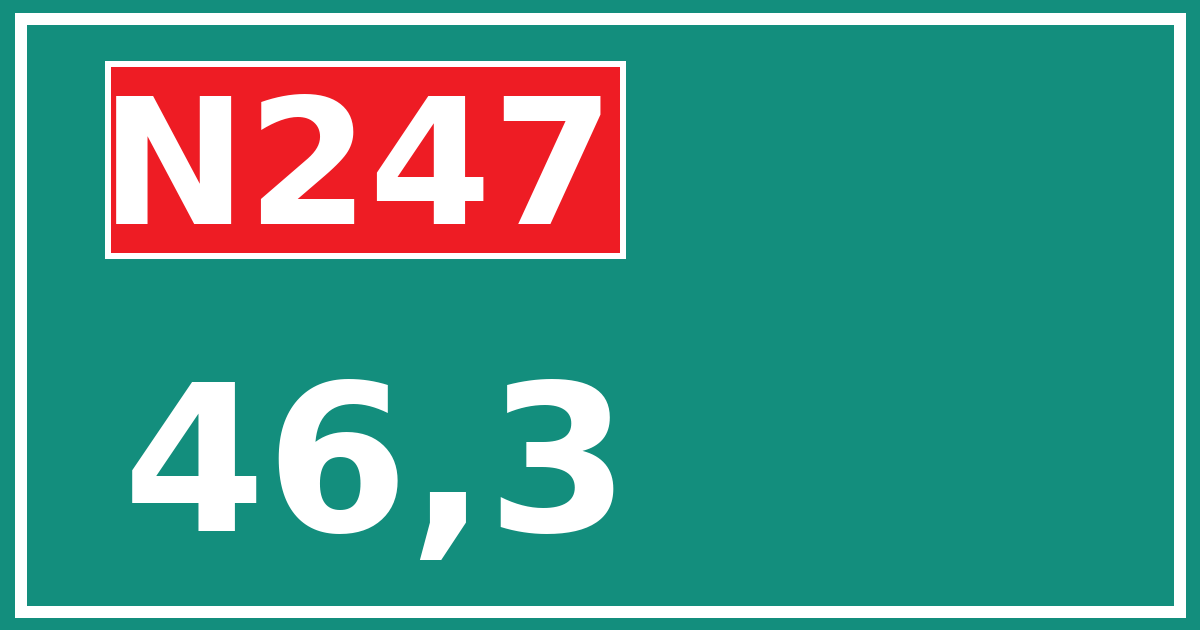 Hectometerbord N247 46,3