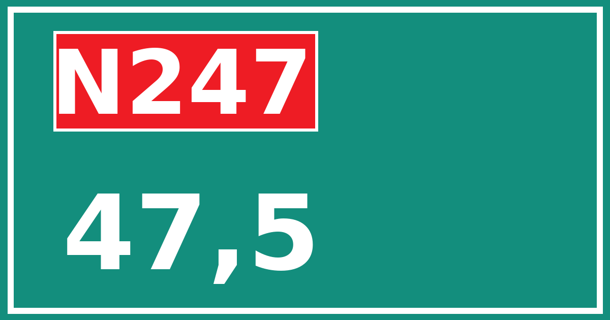Hectometerbord N247 47,5