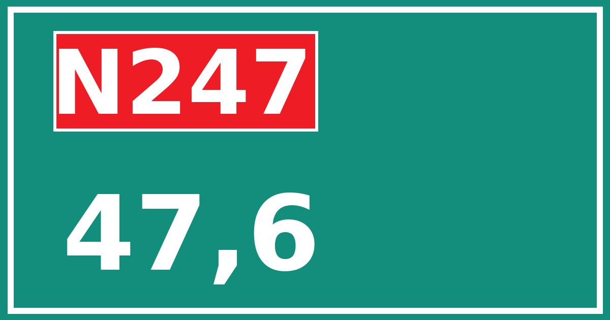 Hectometerbord N247 47,6