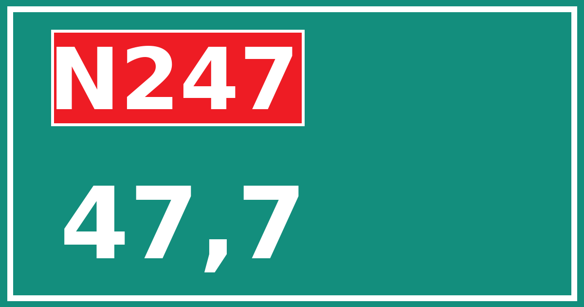 Hectometerbord N247 47,7