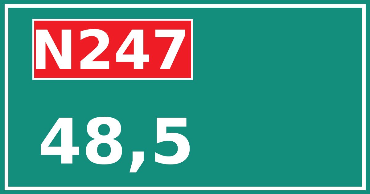 Hectometerbord N247 48,5