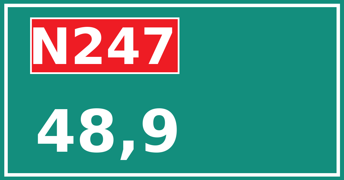 Hectometerbord N247 48,9