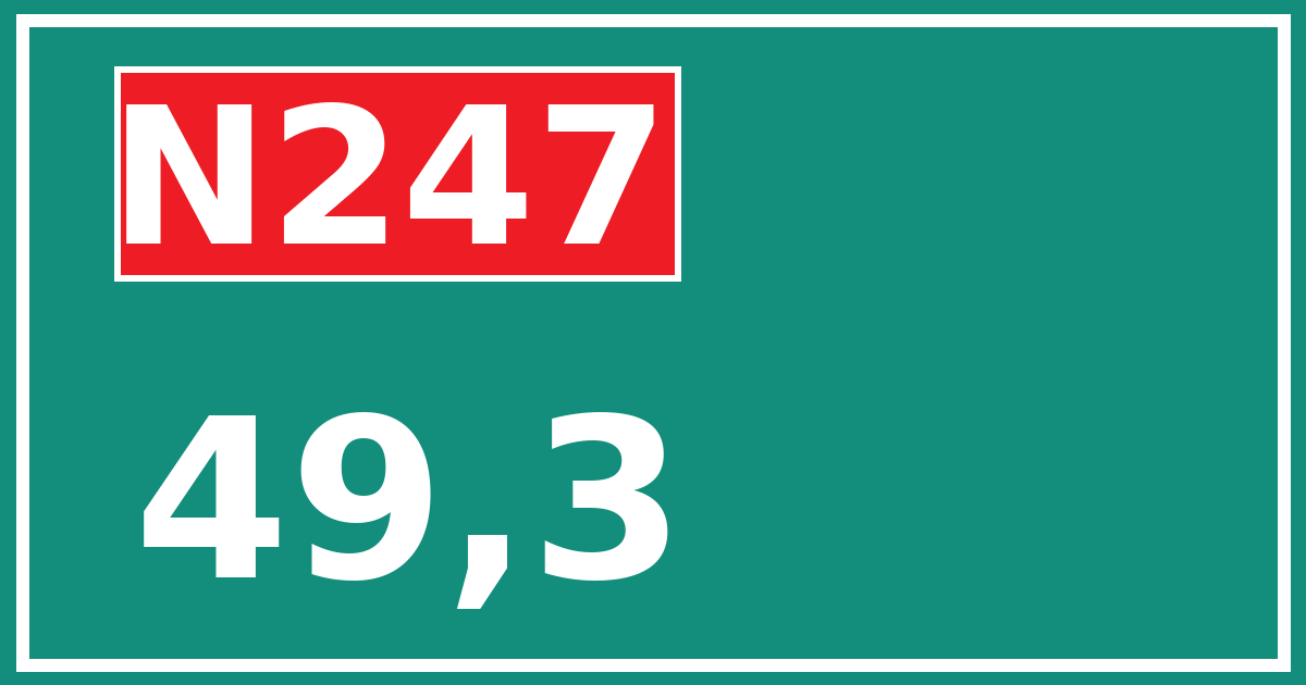Hectometerbord N247 49,3