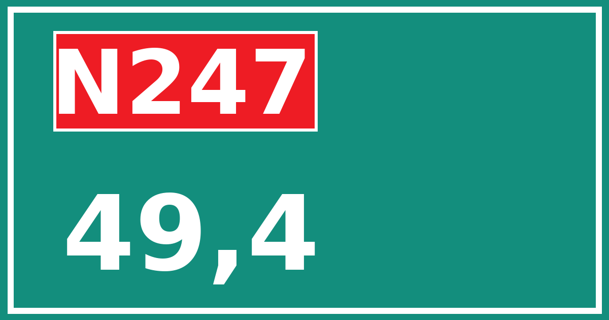 Hectometerbord N247 49,4
