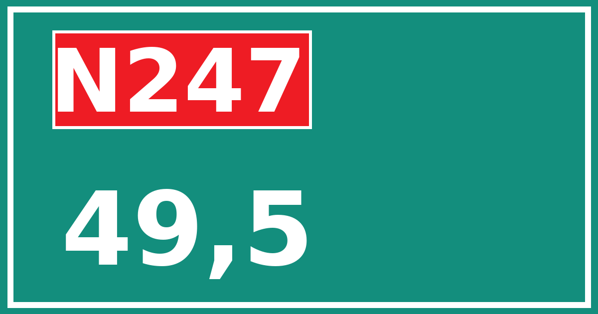 Hectometerbord N247 49,5