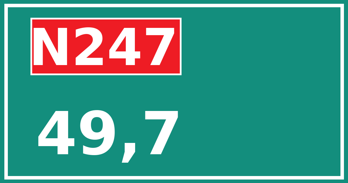 Hectometerbord N247 49,7