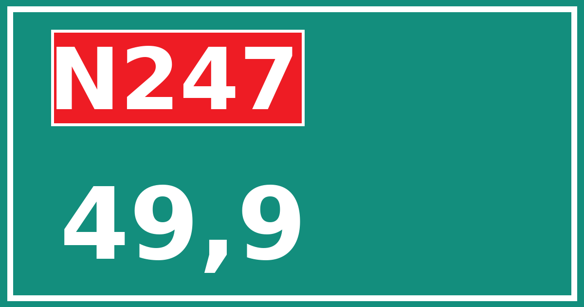 Hectometerbord N247 49,9