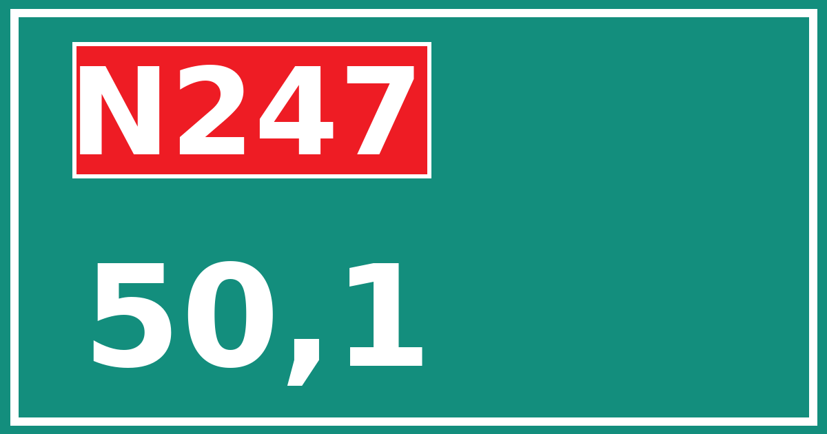 Hectometerbord N247 50,1