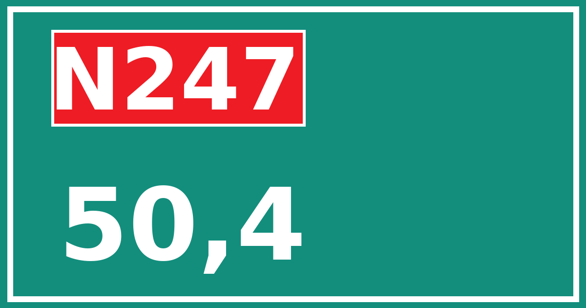 Hectometerbord N247 50,4