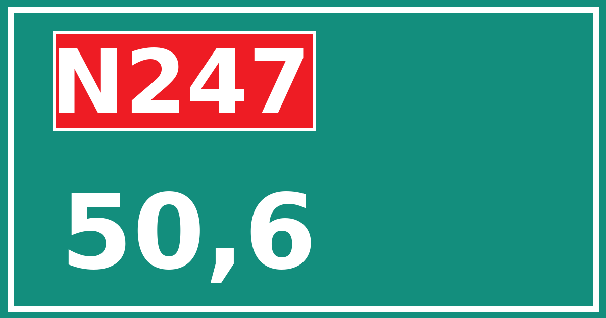 Hectometerbord N247 50,6