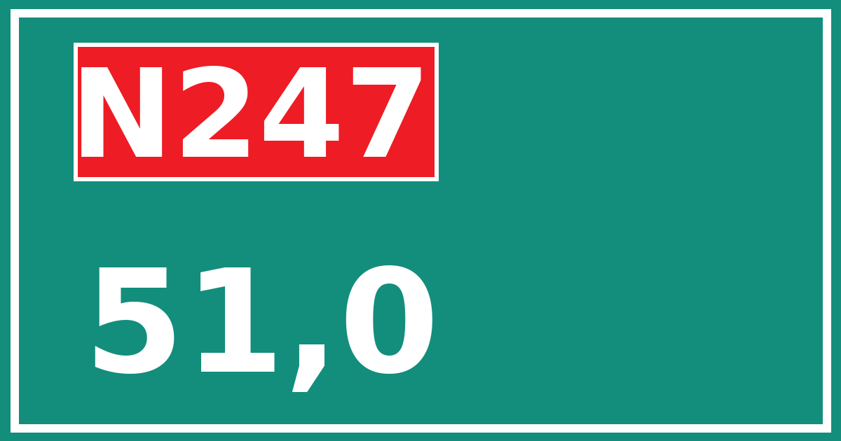 Hectometerbord N247 51,0