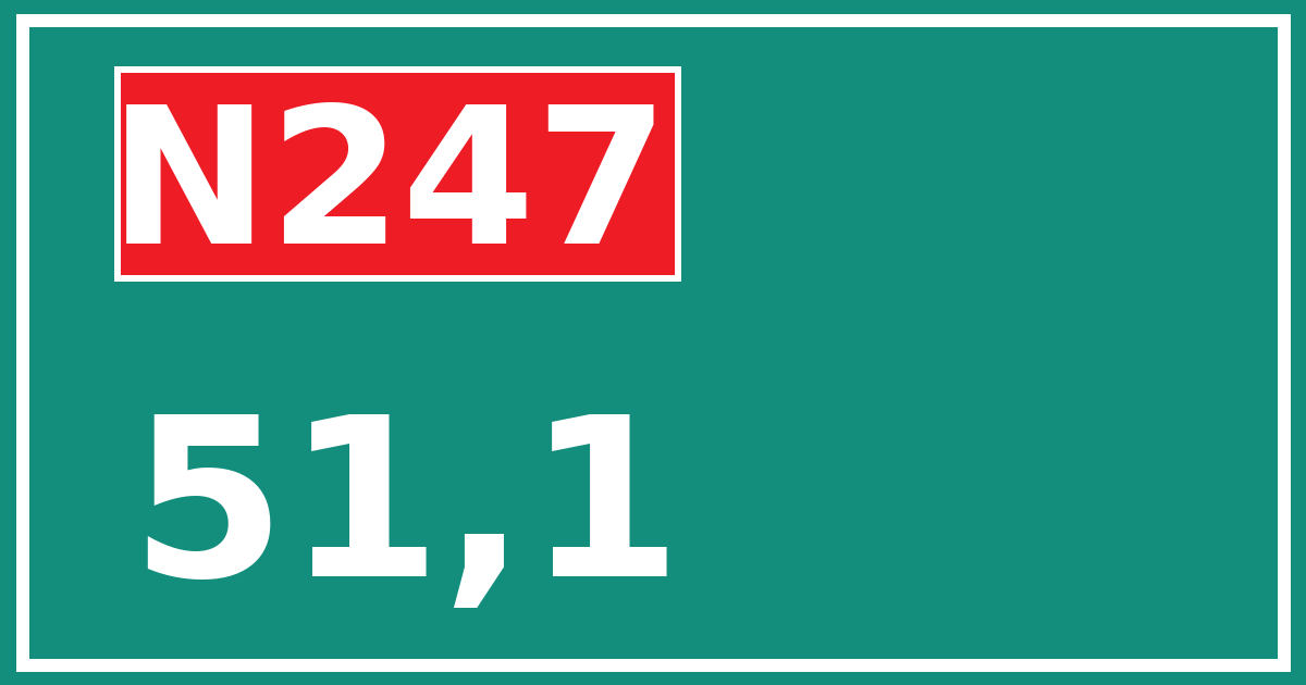 Hectometerbord N247 51,1