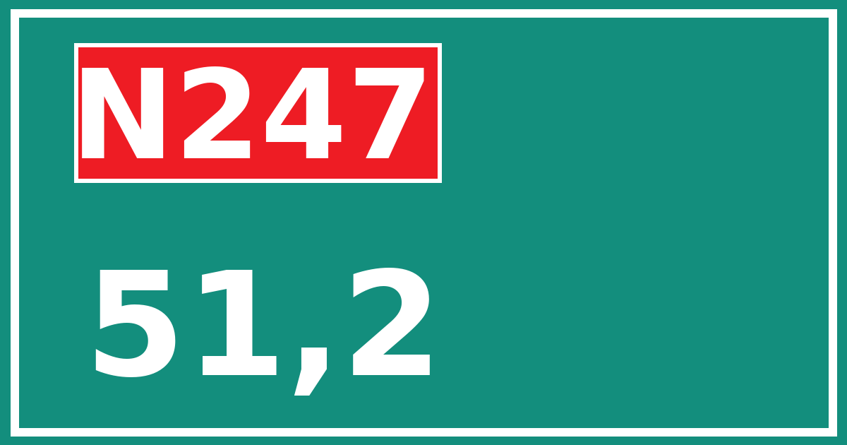 Hectometerbord N247 51,2
