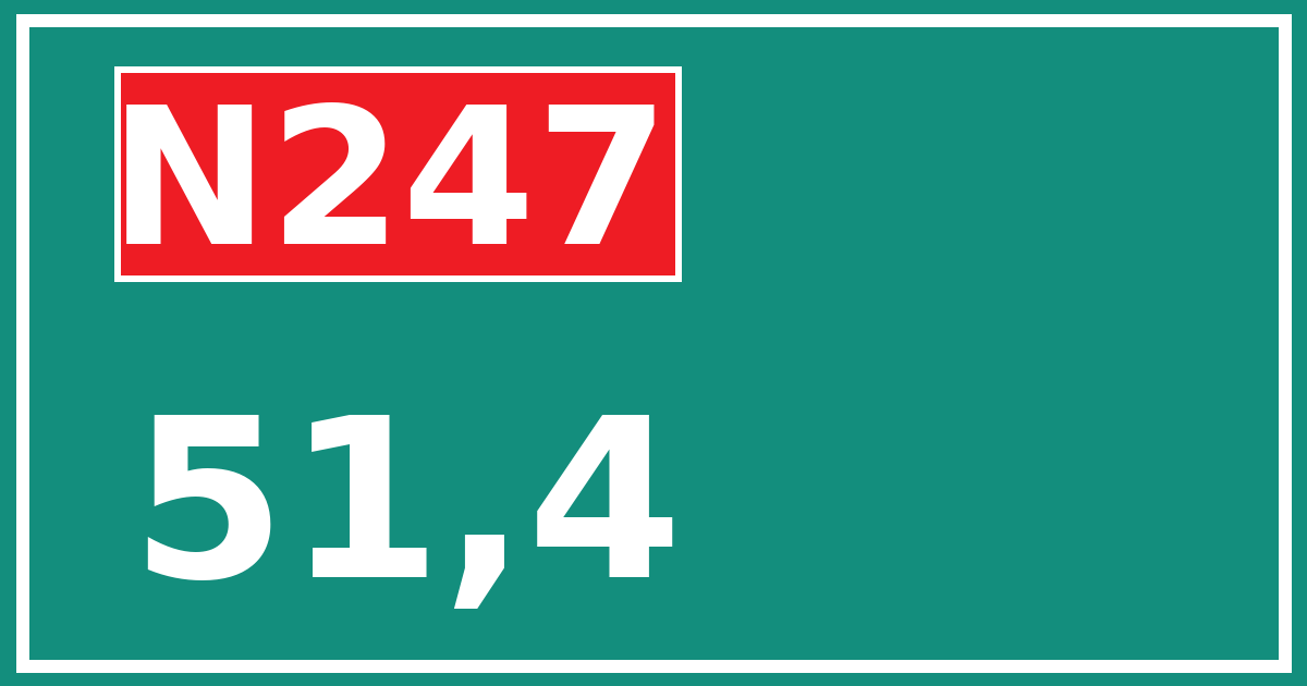 Hectometerbord N247 51,4