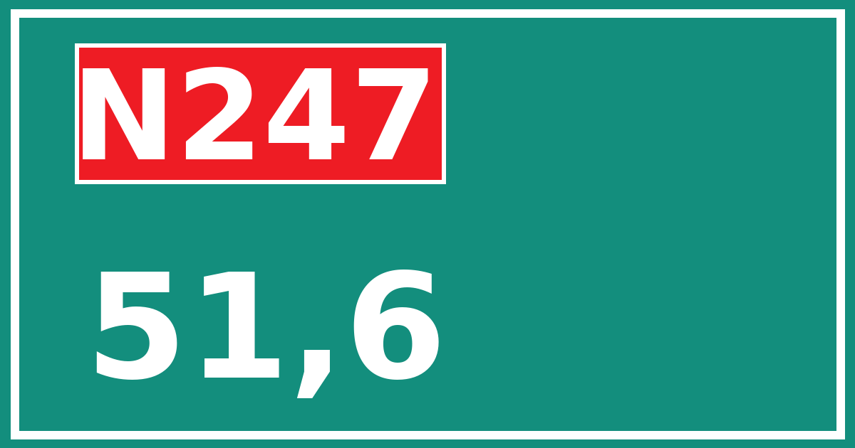 Hectometerbord N247 51,6