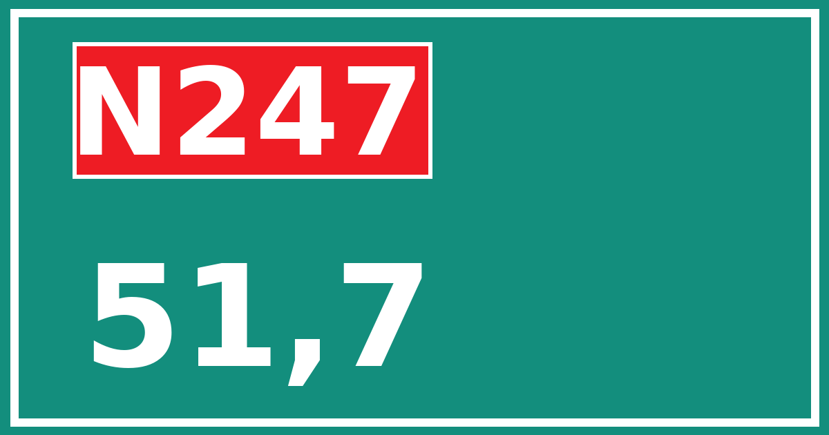 Hectometerbord N247 51,7