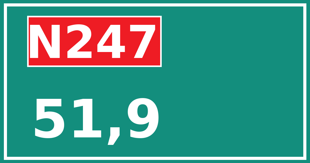 Hectometerbord N247 51,9