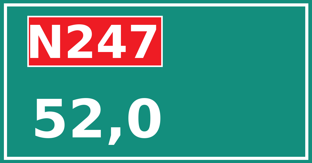 Hectometerbord N247 52,0