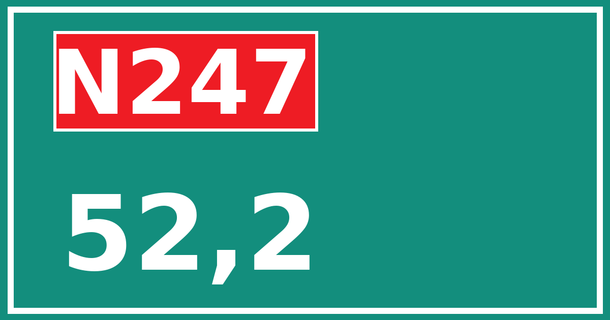 Hectometerbord N247 52,2