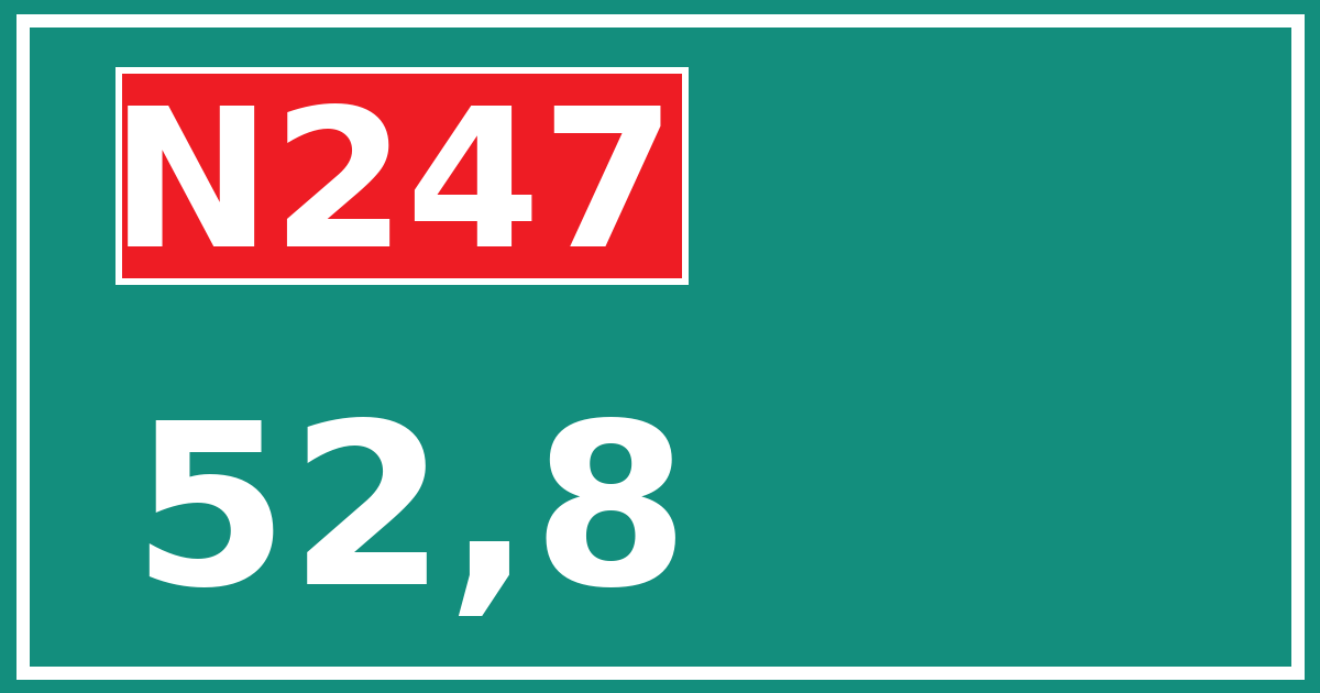 Hectometerbord N247 52,8