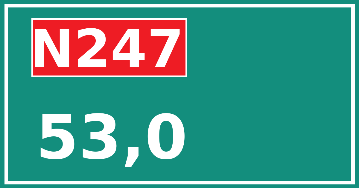 Hectometerbord N247 53,0