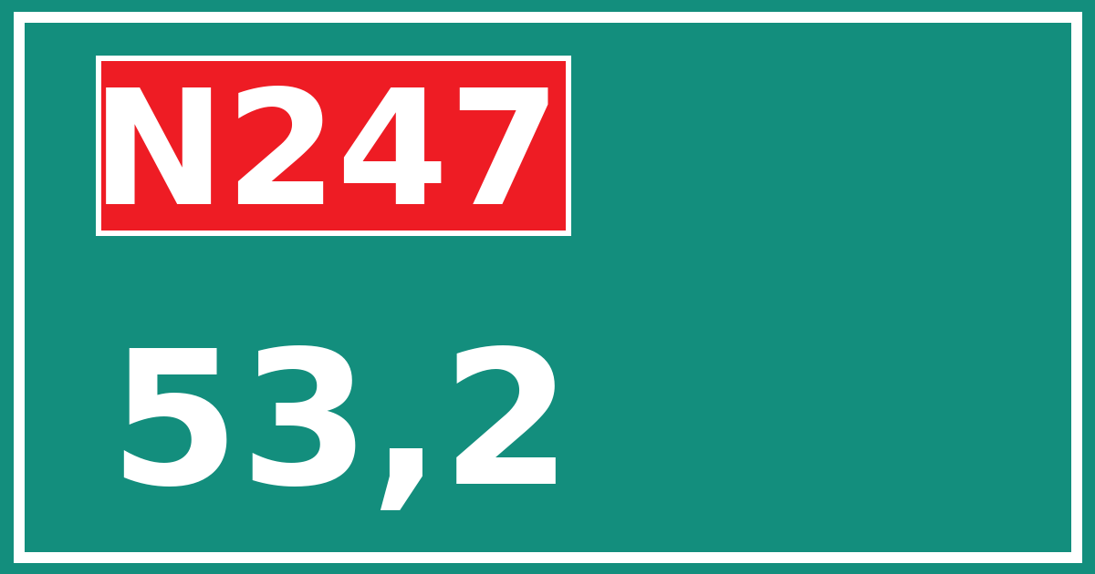 Hectometerbord N247 53,2