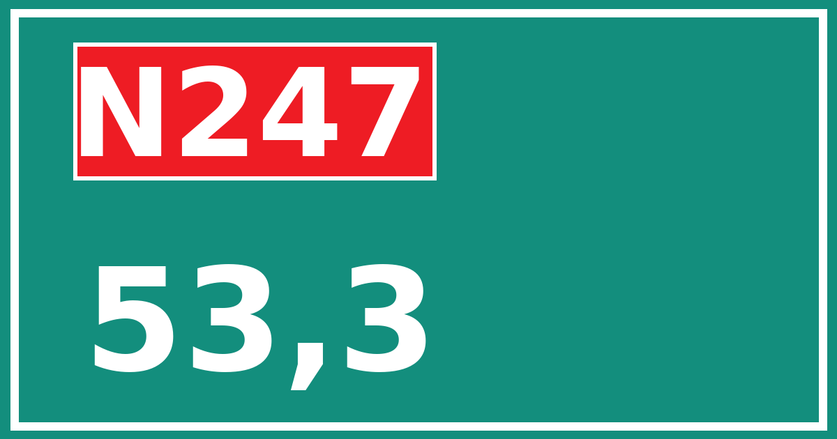 Hectometerbord N247 53,3