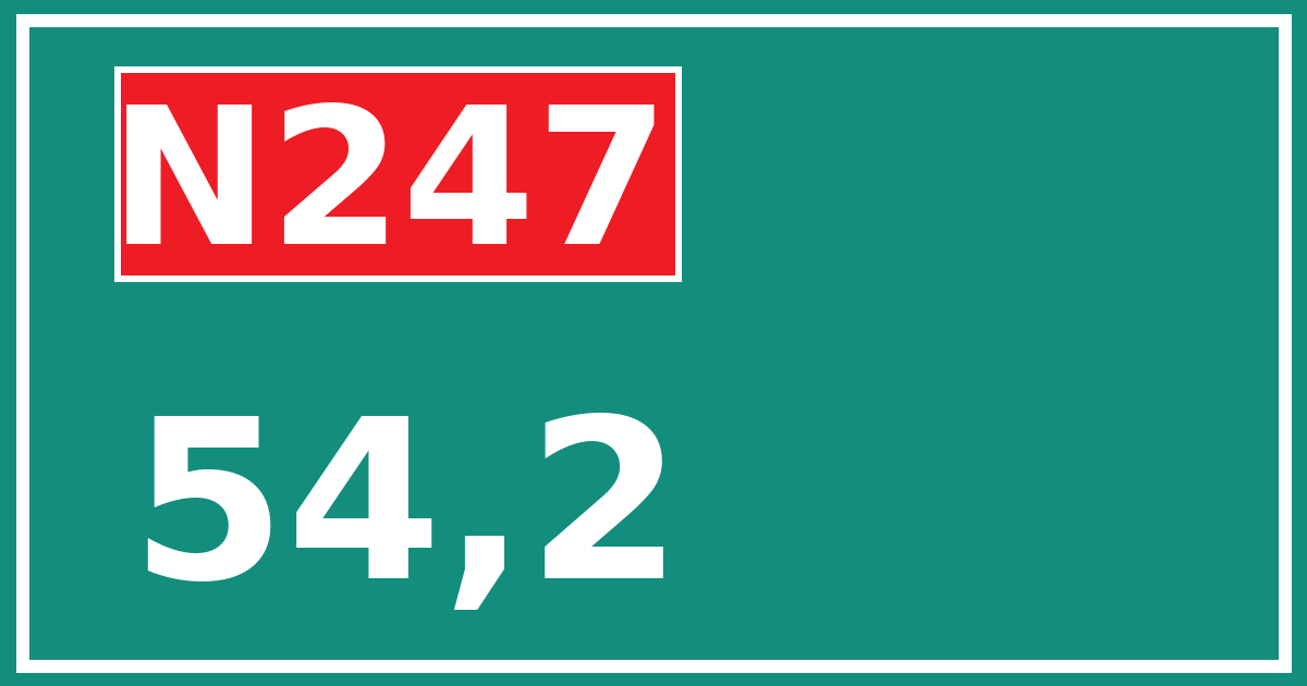Hectometerbord N247 54,2